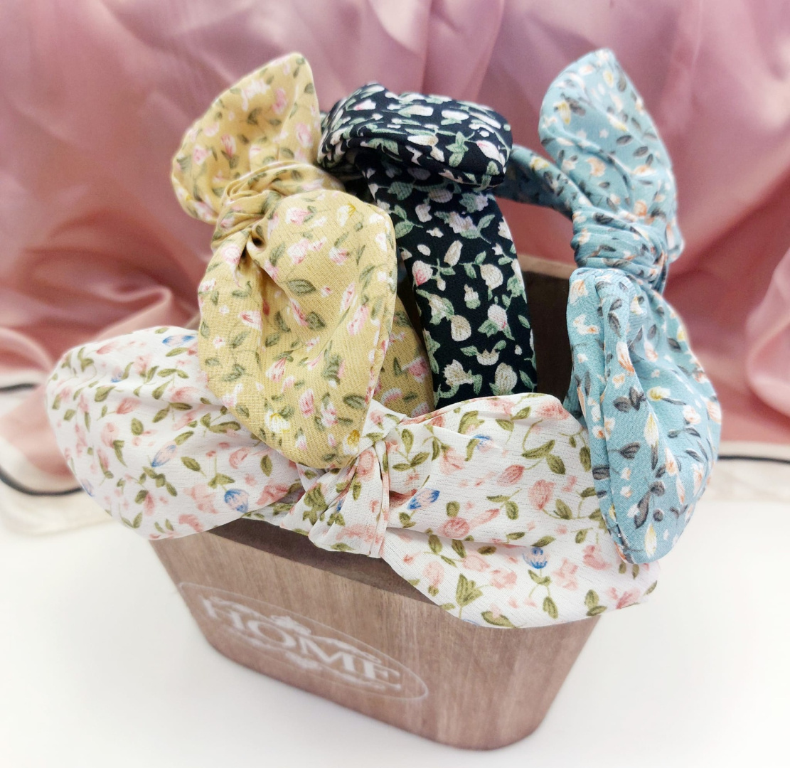 Hair bands, fabric with bow