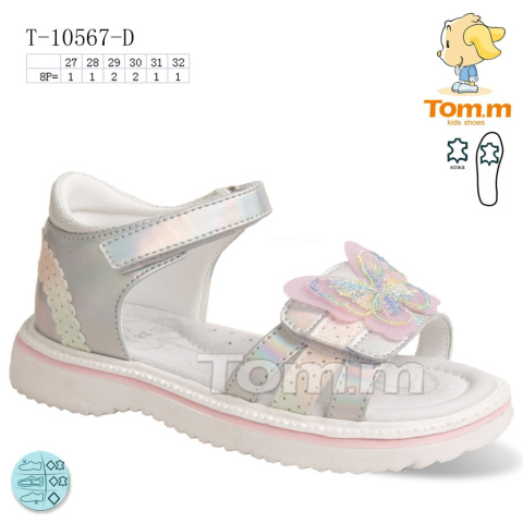 Sandały dziewczęce model: T-10567-D (rozm: 27-32) TOM.M