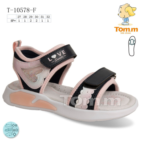 Sandały dziewczęce model: T-10578-F (rozm: 27-32) TOM.M