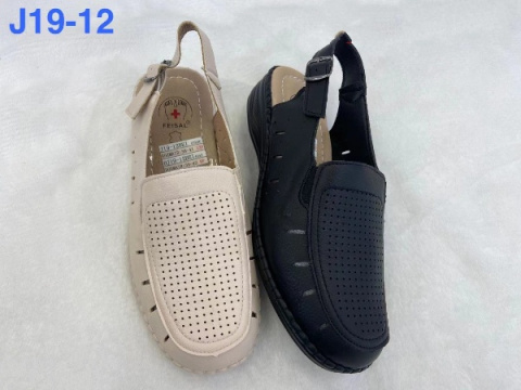 Damskie buty - sandały model: J19-12 rozm. 36-41 (12P) i 39-43 (8P)