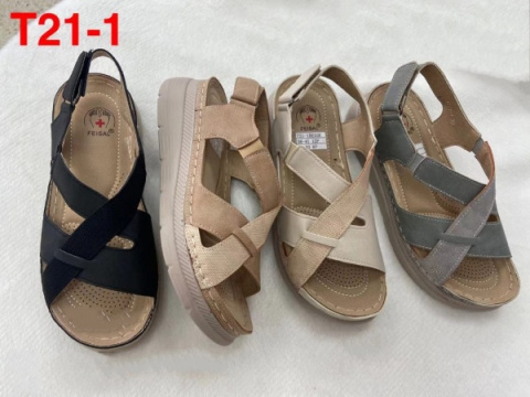 Damskie buty - sandały model: T21-1 rozm. 36-41 (12P) i 39-43 (8P)
