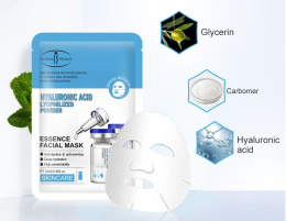 Care face mask with collagen and hyaluronic acid