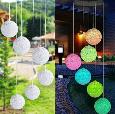 RGB LED solar lights - wind chime