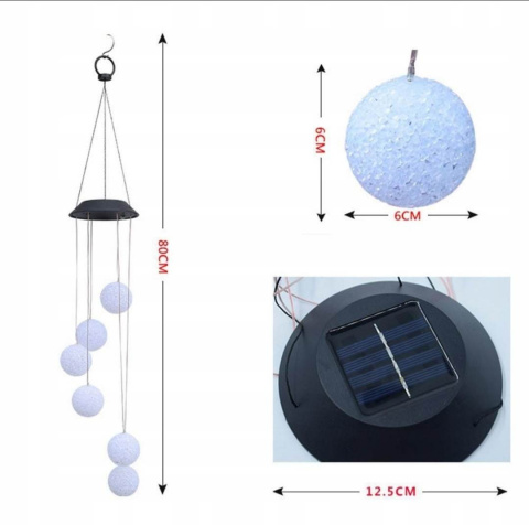 RGB LED solar lights - wind chime