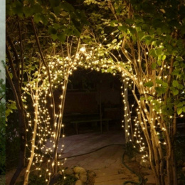 Garden lights, solar lights - wire garland 100 LED