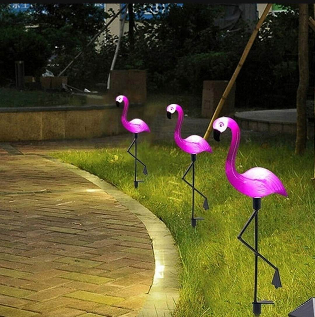 Garden lamps, solar lamps - flamingos