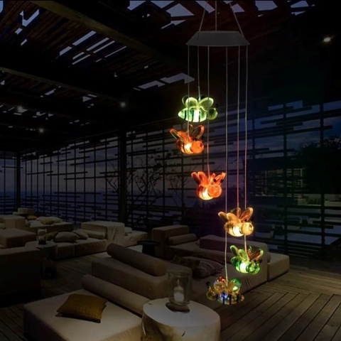 Lampy ogrodowe, solarne - pszczółki wielokolorowe