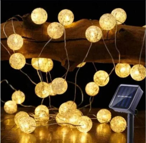 Lampy ogrodowe, solarne - kulki 40 LED