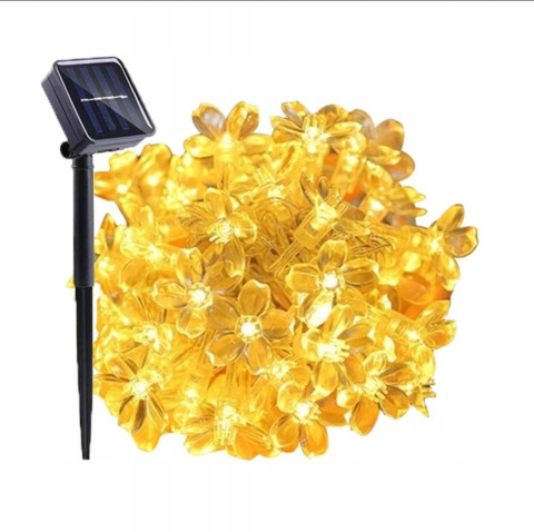 Lampy ogrodowe, solarne - kwiatki 20 LED