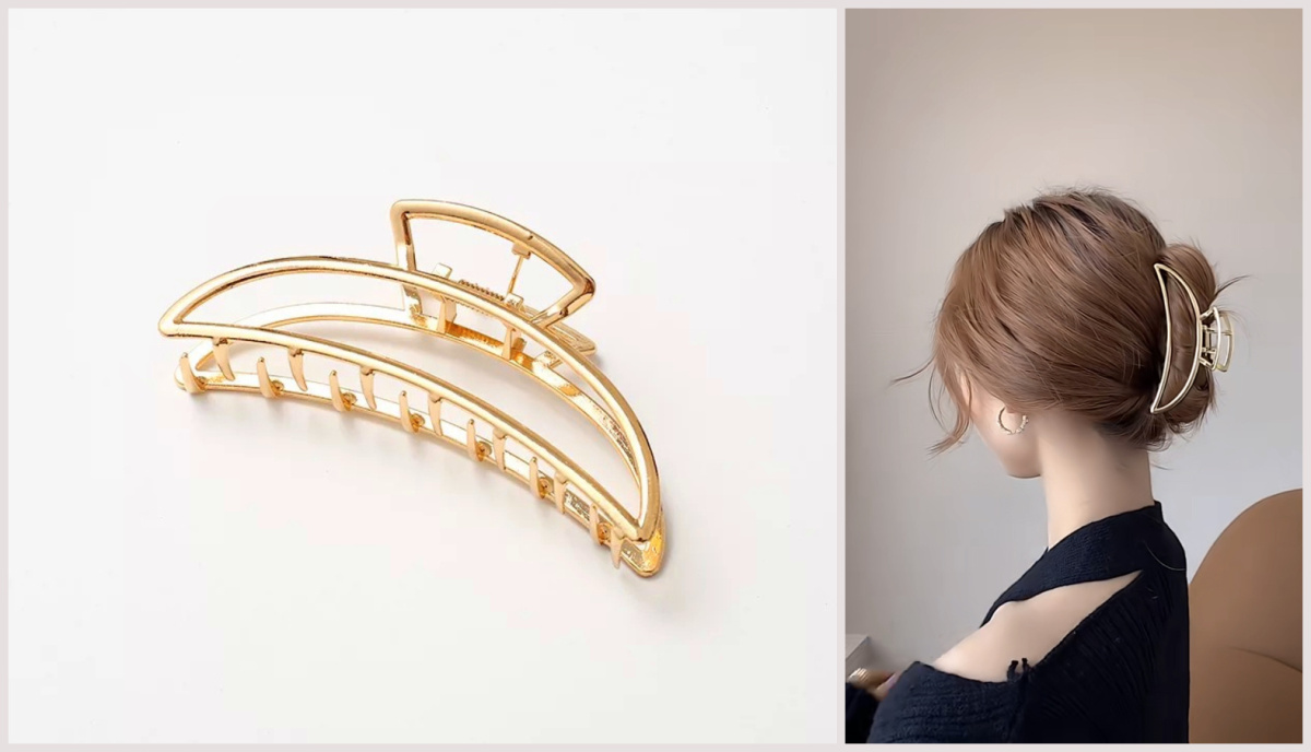Metal clips - hair clamps in gold color