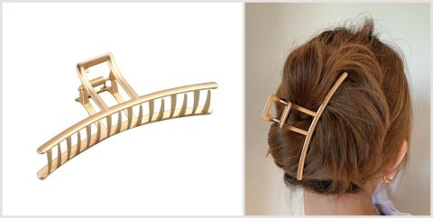 Metalowe spinki - klamry do włosów w kolorze złota