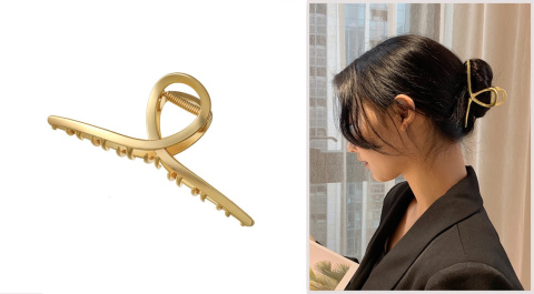 Metal clips - hair clamps in gold color