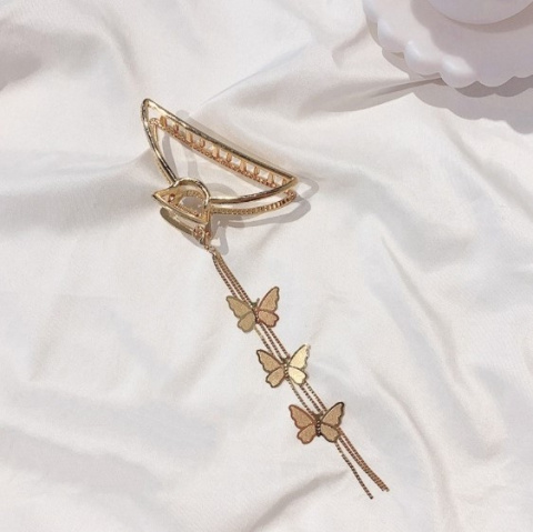 Metal clips - hair clamps in gold color