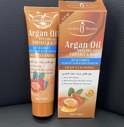 Peeling gel with argan oil
