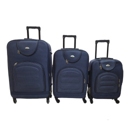 Set of 3 travel suitcases on wheels
