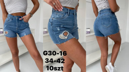 Women's denim shorts model: G30-16 (sizes 34-42)
