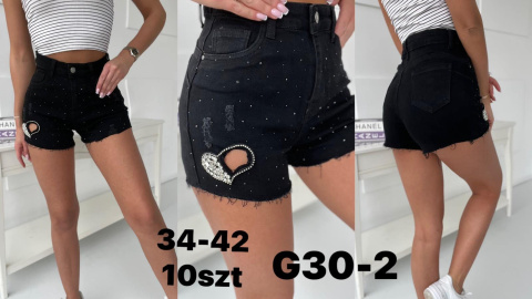 Krótkie, jeansowe spodenki damskie model: G30-2 (rozm. 34-42)