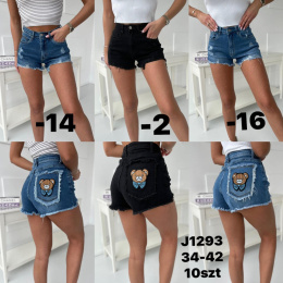Women's denim shorts model: J1293 (sizes 34-42)