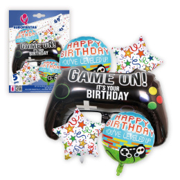 Birthday foil balloon set - game controller