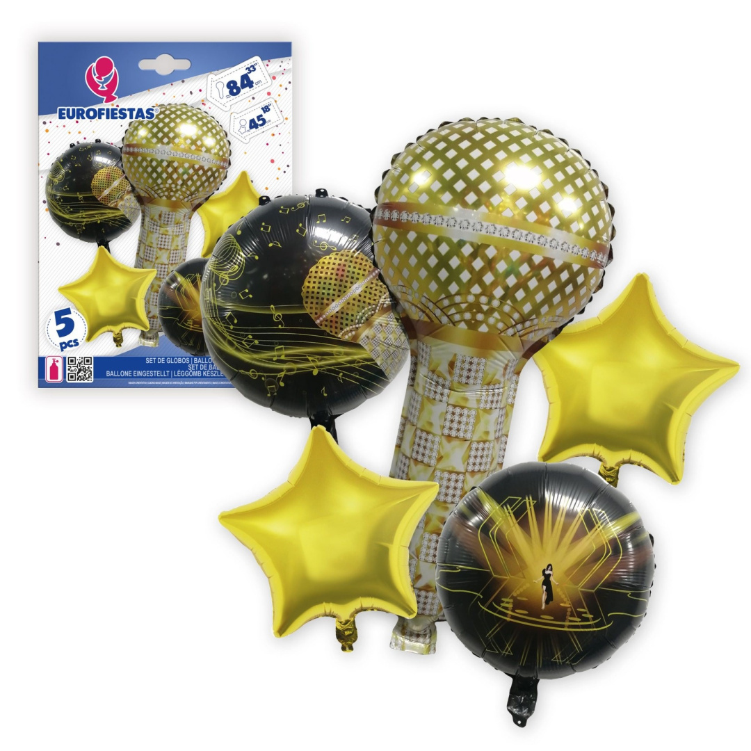 Set of foil balloons for various celebrations