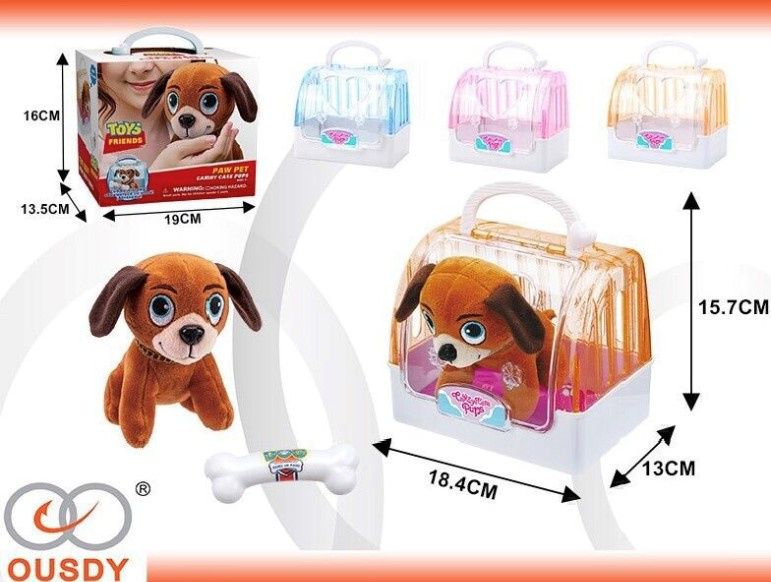 Toys for children - dog + carrier