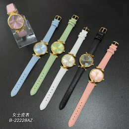Women's watches on a leather strap, model: B-22228AZ