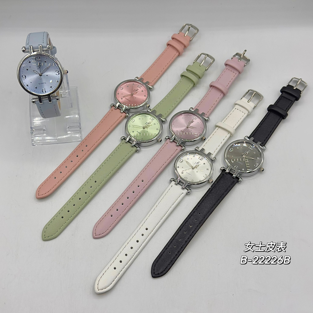 Women's watches on a leather strap, model: B-22226B