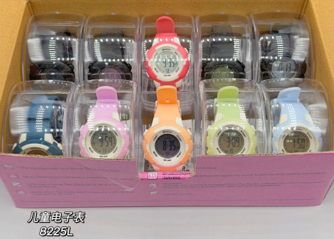 Electronic watches for children on silicone strap, model: 8225L