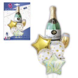 Champagne foil balloon set for various celebrations