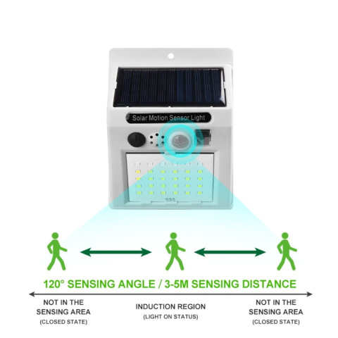 Ścienna lampa solarna LED z alarmem i pilotem BK-666