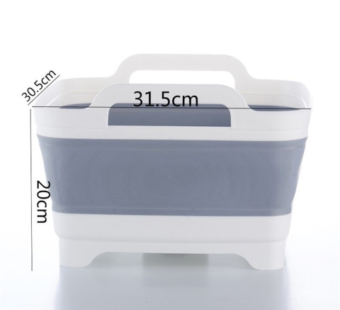 Składana miska do płukania warzyw z odpływem