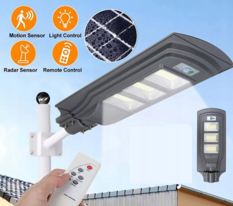 Uliczna, ścienna lampa solarna LED 200W BL90W