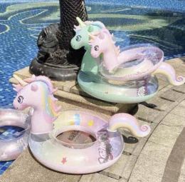 Inflatable wheel - unicorn for swimming (90/70CM)