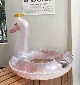 Inflatable wheel - swan for swimming