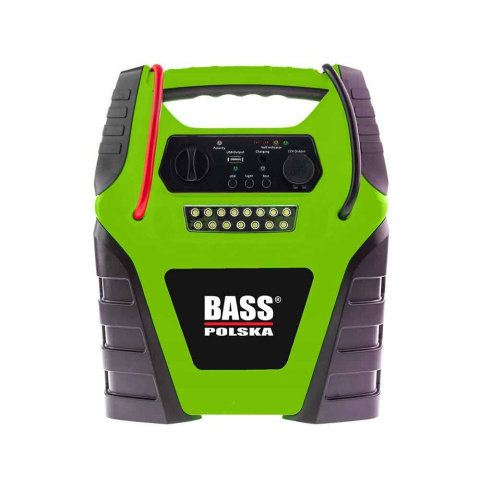 Prostownik z rozruchem + kompresor + lampa LED + USB