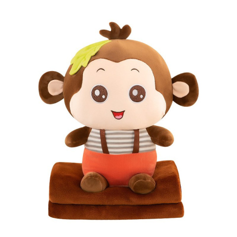 Maskotka, poduszka 3w1 z ukrytym kocem z mikrofibry, wym. 100x160 cm