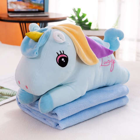 Mascot, 3-in-1 pillow with hidden microfiber blanket, size 100x160 cm.