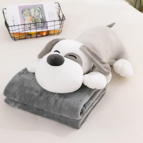 Maskotka, poduszka 3w1 z ukrytym kocem z mikrofibry, wym. 100x160 cm