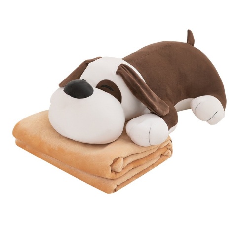 Maskotka, poduszka 3w1 z ukrytym kocem z mikrofibry, wym. 100x160 cm