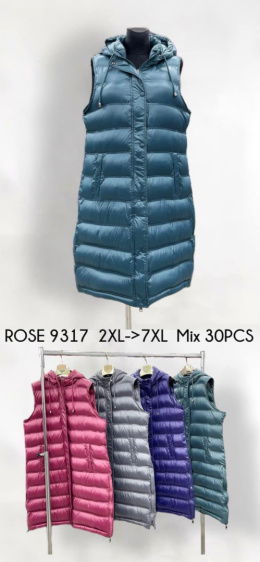 Women's vests, sleeveless, size 2XL-7XL model: ROSE 9317