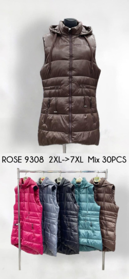 Women's vests, sleeveless, size 2XL-7XL model: ROSE 9308