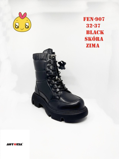 Trzewiki, botki dziewczęce jesienno-zimowe rozm. 32-37