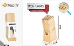 Wooden block for kitchen knives