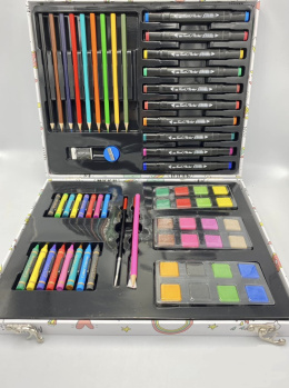 Art set for painting in a suitcase