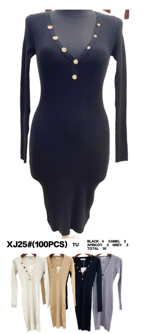 Damska sukienka prążkowana model: XJ25#