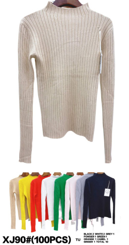 Women's half-golf - sweater model: XJ90#