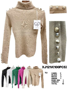 Women's turtleneck sweater model: XJ121#