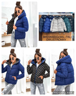 Women's double-sided winter jacket PLUS SIZE, model: BH2266 (size: 3XL-7XL)