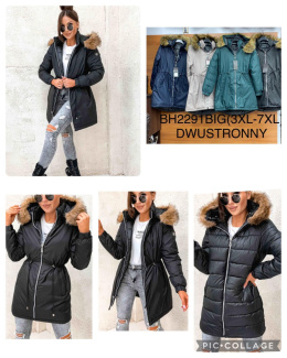 Women's double-sided winter jacket PLUS SIZE, model: BH2291 (size: 3XL-7XL)