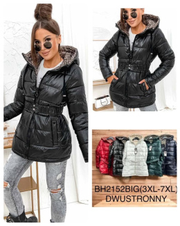 Women's double-sided winter jacket PLUS SIZE, model: BH2152 (size: 3XL-7XL)